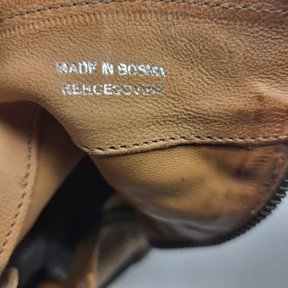 AS 98 Airstep Buckle Slouch Ankle Boots Leather Red Tan Boho Size 38 EU - Picture 11 of 14